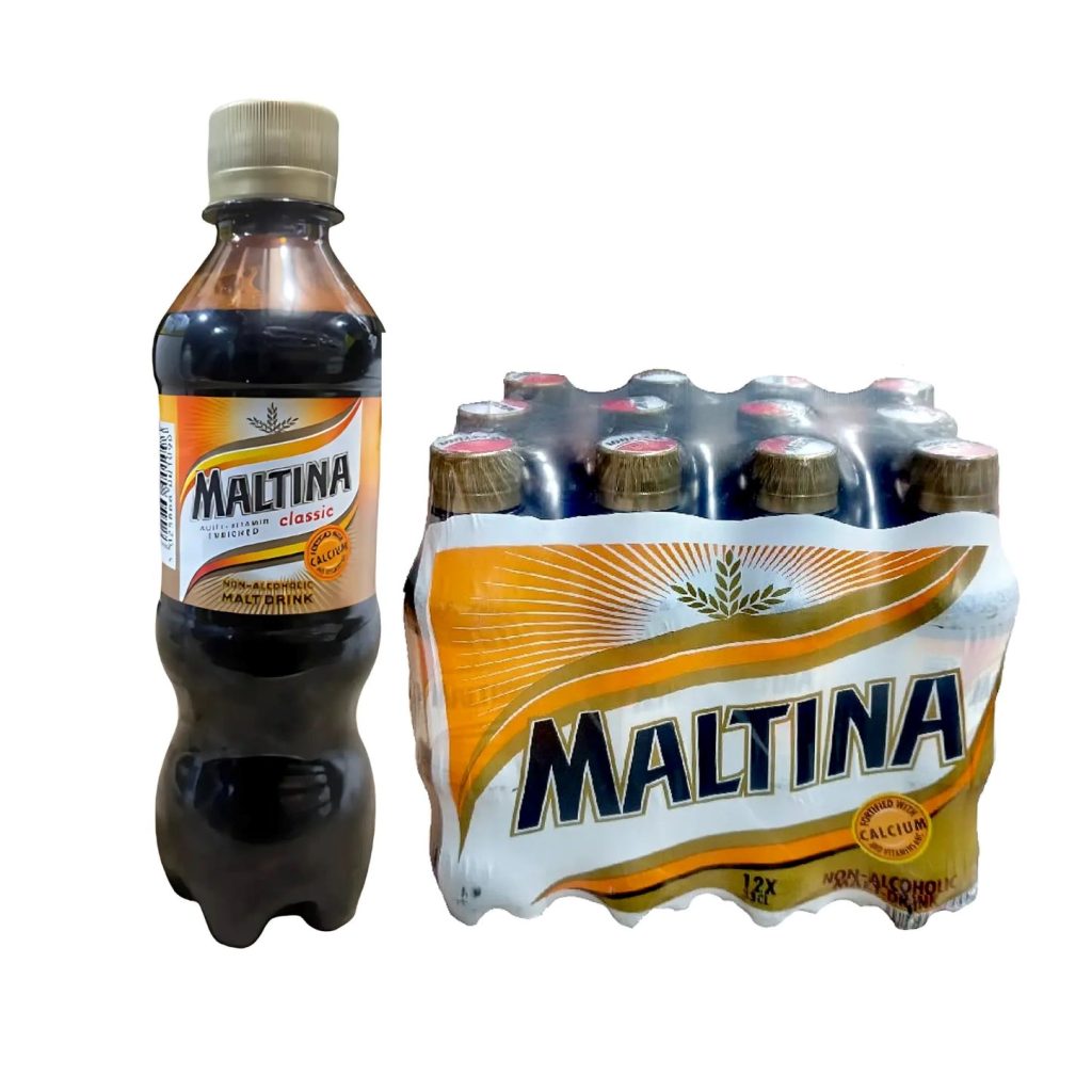 Maltina non-alcoholic malt drink bottle fortified with vitamins Kings Table Produce Calgary